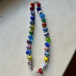 Venetian Millefiori Beaded Glass Necklace